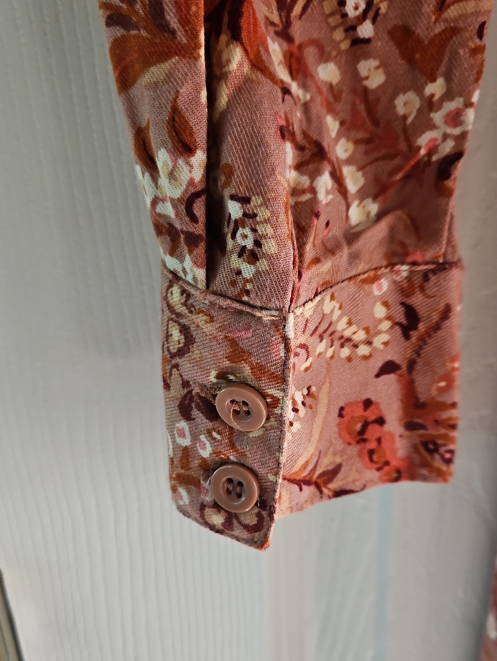 Lucky Brand Full Button Shirt Dress in Rust, NWT, Sz M - Picture 4 of 9